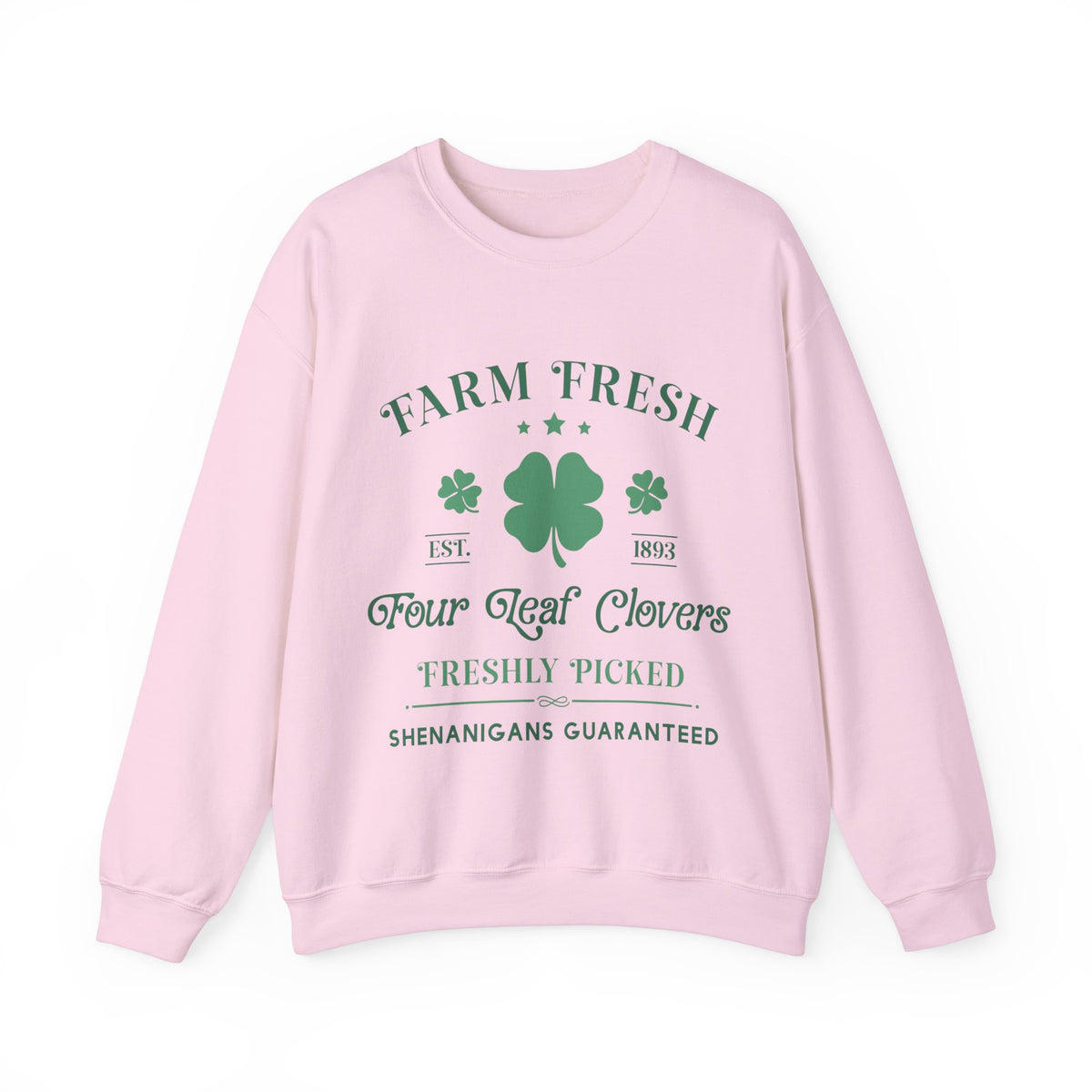 Farm Fresh Four Leaf Clovers Unisex Crewneck Sweatshirt