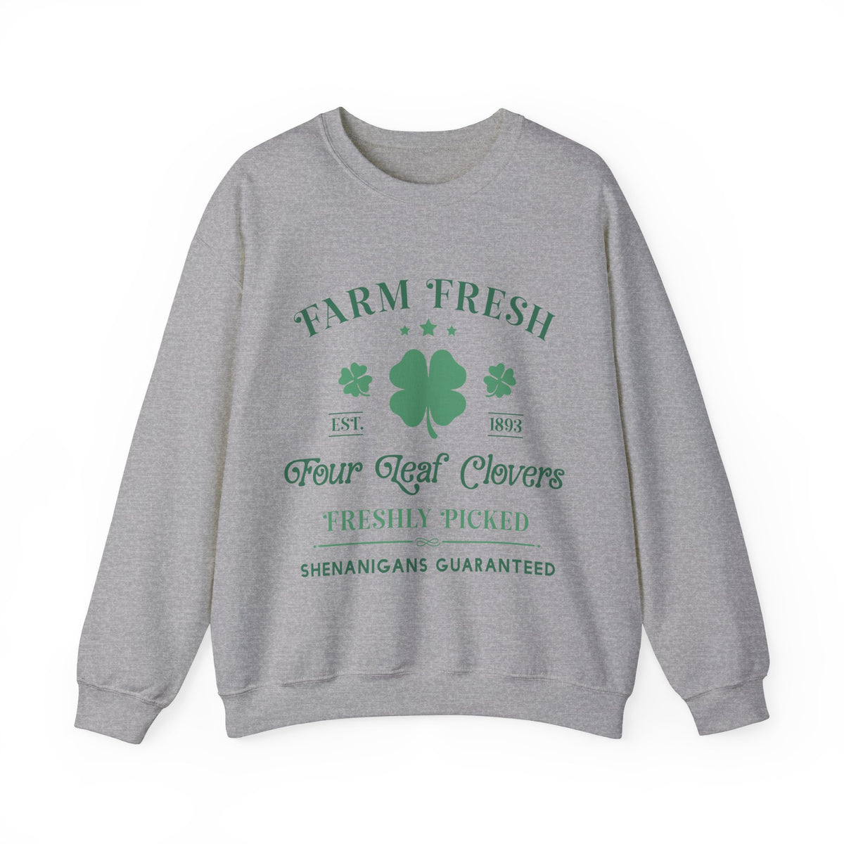 Farm Fresh Four Leaf Clovers Unisex Crewneck Sweatshirt
