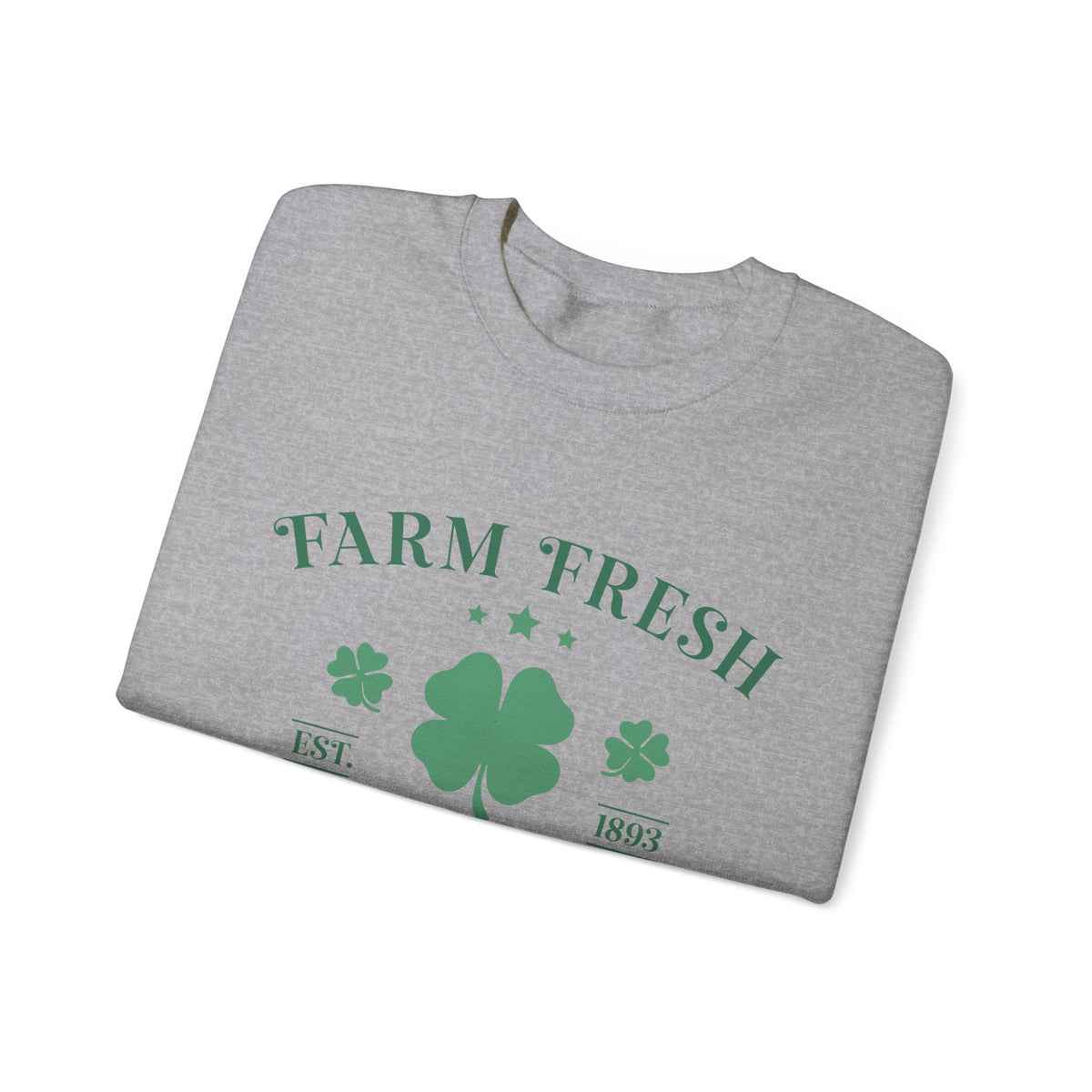 Farm Fresh Four Leaf Clovers Unisex Crewneck Sweatshirt