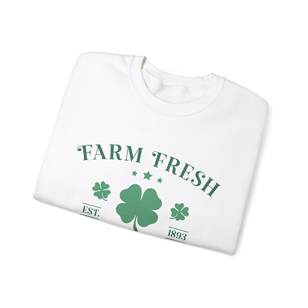 Farm Fresh Four Leaf Clovers Unisex Crewneck Sweatshirt