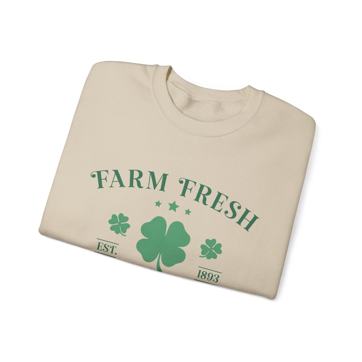 Farm Fresh Four Leaf Clovers Unisex Crewneck Sweatshirt